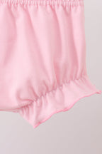 Rainbow stripe butterfly smocked ruffle bloomer set