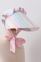 Rainbow stripe bonnet