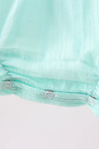 Green Marine Embroidered Jacquard Bubble