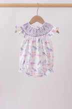 Purple Sea Turtle Smocked Bubble