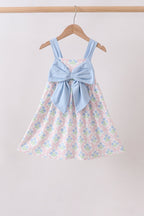 Blue Hydrangea Bow Dress