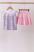 Floral Lace Skirt Set