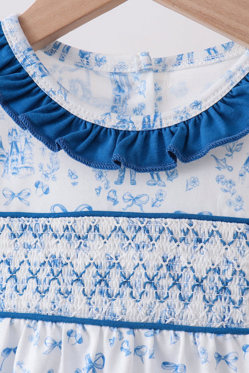 Blue Castle Smocked Ruffle Bubble