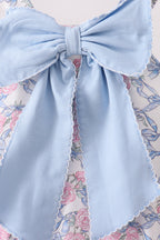 Blue Floral Bow Bubble