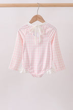 Pink Plaid UPF Rashguard