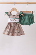 Green Mallard Embroidered Bloomer Set