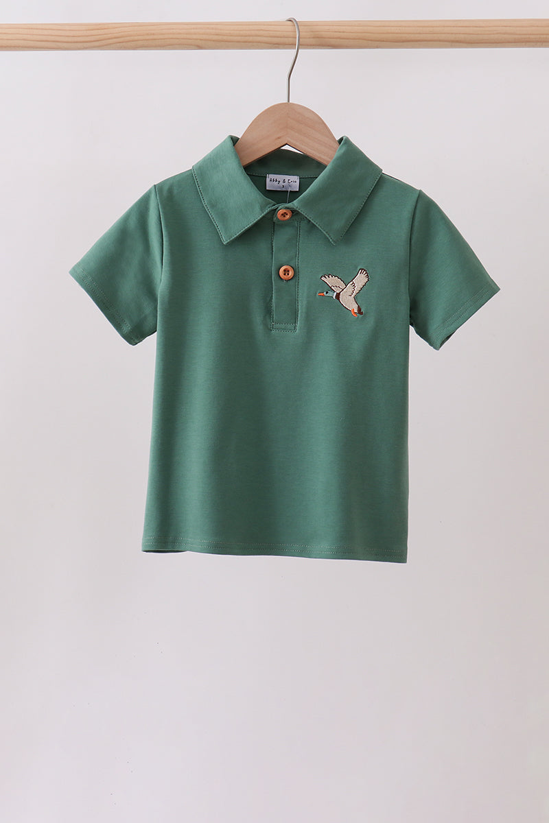 Green Mallard Embroidered Shirt