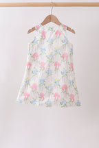 Blue Hydrangea Bow Dress