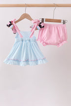 Blue Ice Cream Applique Bloomer Set