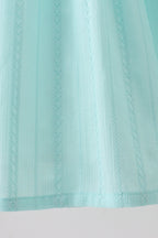Mint Princess Smocked Jacquard Dress