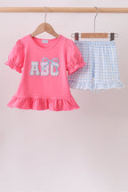 Pink ABC Appliqué Set