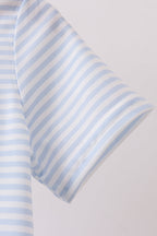 Blue Apple Bus Embroidered Top