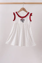 Maroon Alabama Elephant Applique Dress