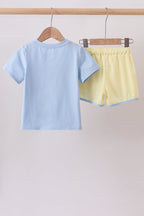 Blue Bus Applique Set