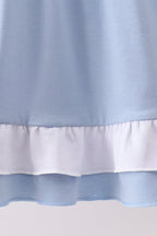 Blue Apple Embroidered Dress