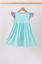 Blue under the sea Embroidered Dress