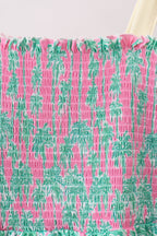 Palm Tree Smocked Women Dress