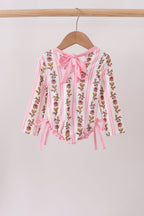 Pink Garden Ruffle Rashguard