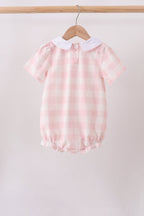 Pink gingham button bubble