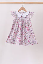Purple Garden Ruffle Dress