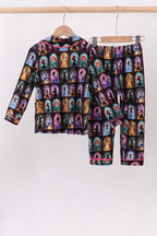 Black princess bamboo pajama set