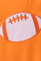 Orange Football 2PC Long Sleeve Swimsuit