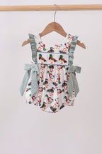 Sage Mallard French Knot Ruffle Bubble