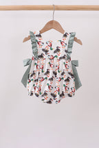 Sage Mallard French Knot Ruffle Bubble