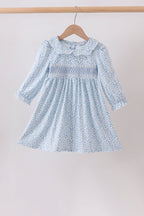 Lavender Floral Smocked Dress