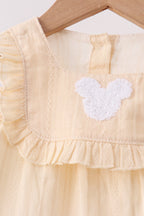 Oatmeal character french knot bloomer set