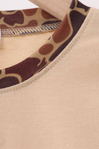 Camouflage duck applique top