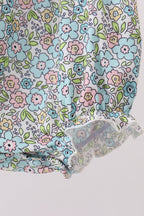 Mint Chicken Applique Ruffle Bubble