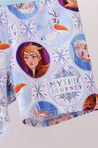 Blue frozen character bamboo pajama set