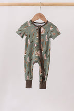 Green Hunting Bamboo Romper