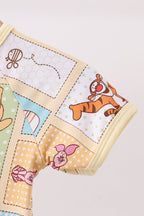 Yellow winnie the pooh bamboo romper