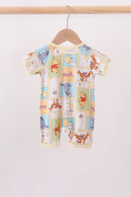 Yellow winnie the pooh bamboo romper