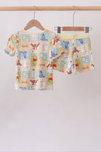 Yellow winnie the pooh bamboo pajama set