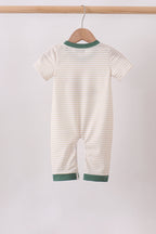 Brown Stripe Mallard Applique Romper