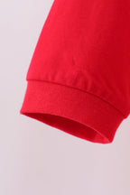 Red valentine's day heart embroidery pants set