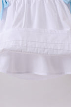 Blue bow ruffle dress