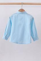 Blue button down shirt
