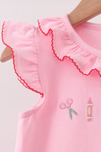 Pink Apple Ruffle Dress