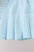 Yellow Apple Embroidery Skorts Set