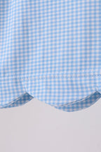 Blue Apple Scalloped Dress