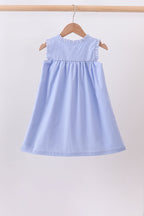 Blue Sailboat Embroidered Dress