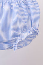 Blue Sailboat Embroidered Bloomer Set